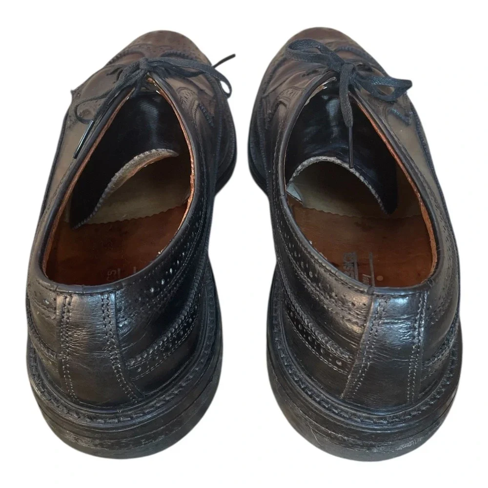 Vintage JC Penney Classics Dress Shoes Sz 9.5 D O'Sullivan Black‎ Oxford Wingtip